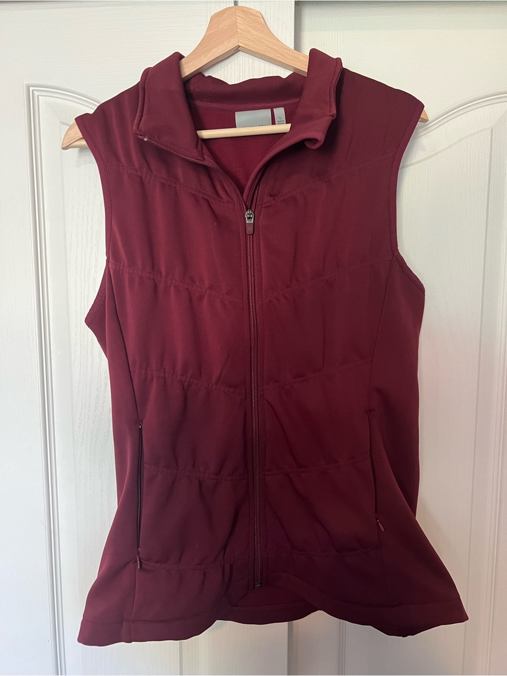 Athleta Women's Maroon Zip-Front Vest